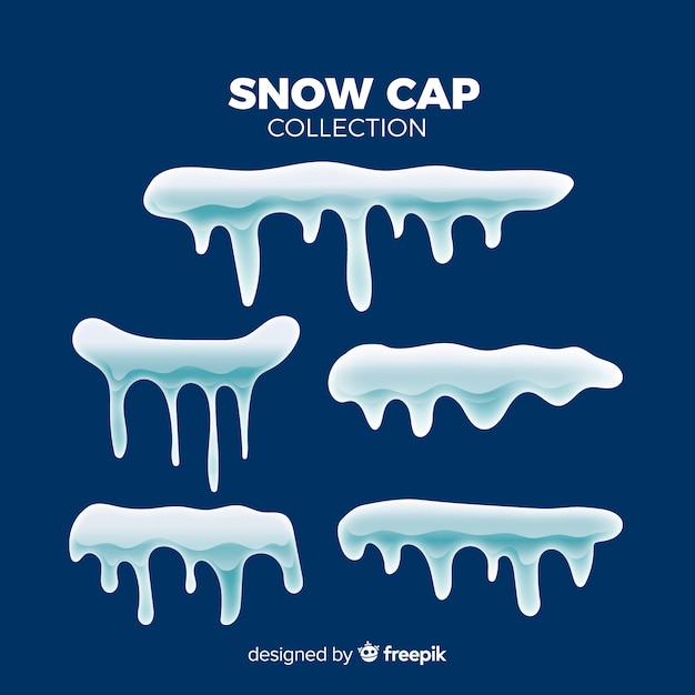 Free Vector snow cap collection