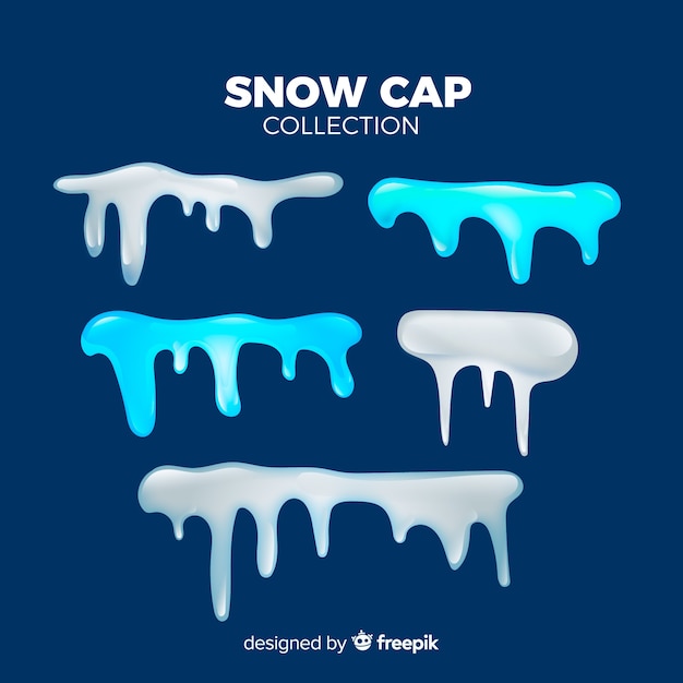 Free Vector snow cap collection