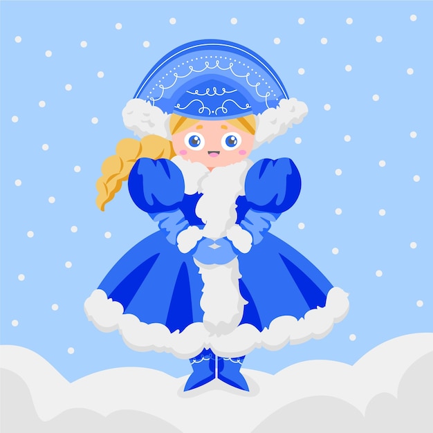 Free Vector snow maiden character