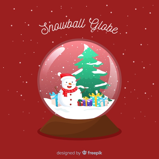 Free Vector snowball globe background