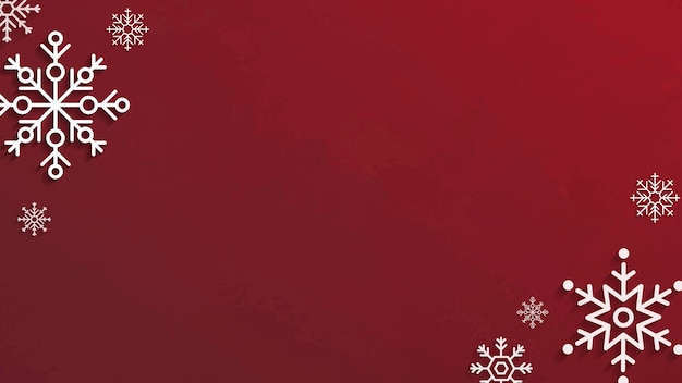 Snowflakes on red background