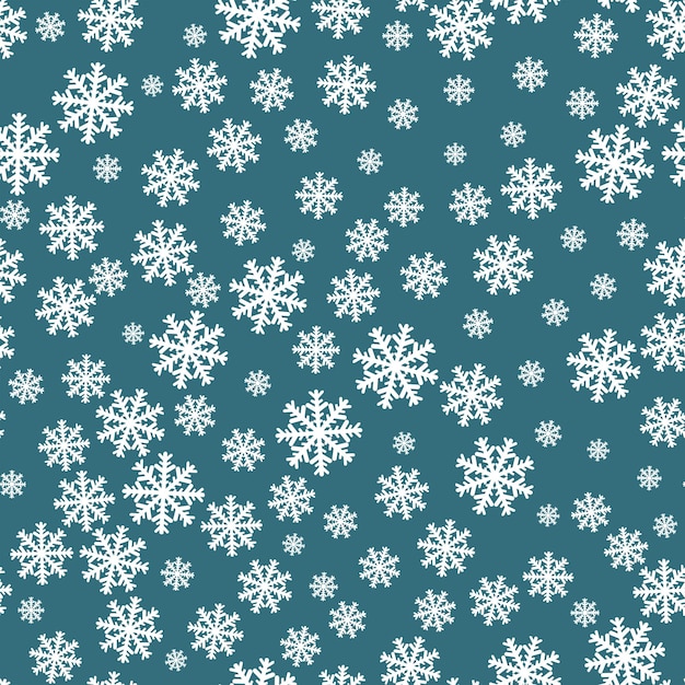 Free vector snowflakes seamless pattern snowflake background decoration christmas pattern vector