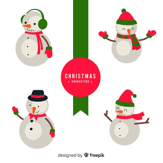 Free Vector snowman characters