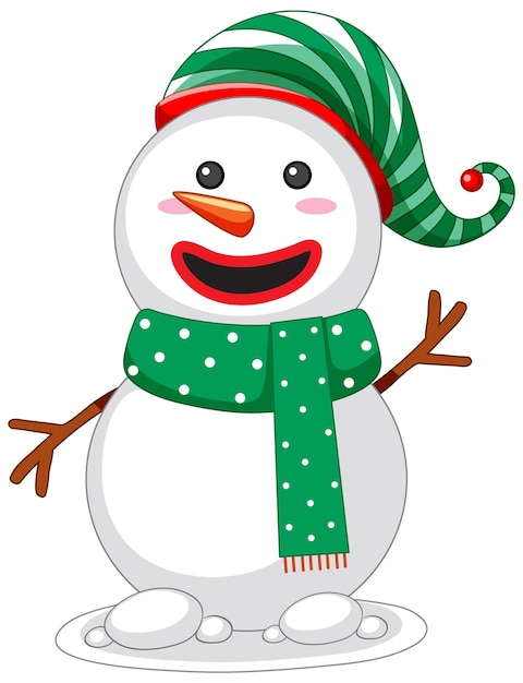 Free Vector snowman in christmas theme