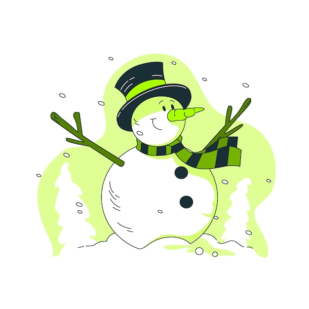 Free Vector snowman concept illustration