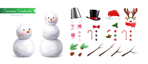 Snowman realistic constructor