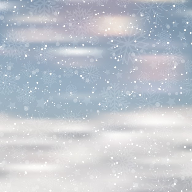 Free vector snowy blurred background