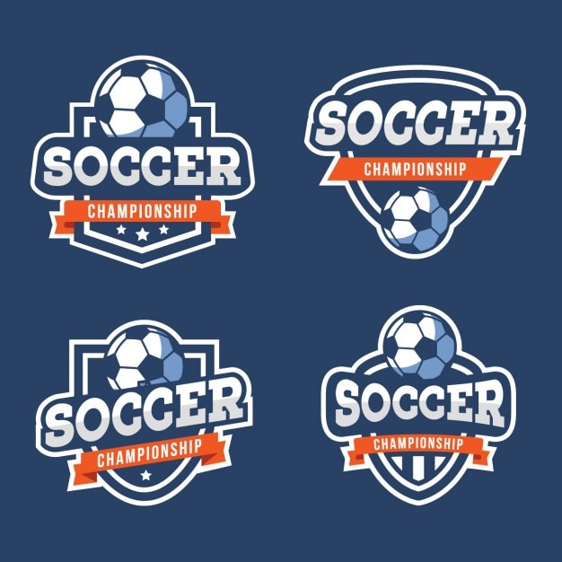 Free vector soccer badges collection