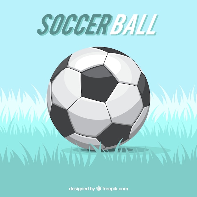 Soccer ball background in flat style