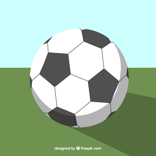 Soccer ball background in flat style