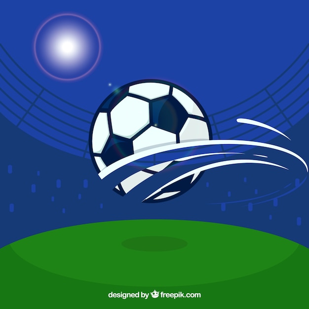 Soccer ball background in flat style