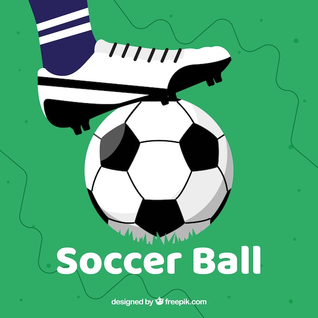 Free Vector soccer ball background in flat style