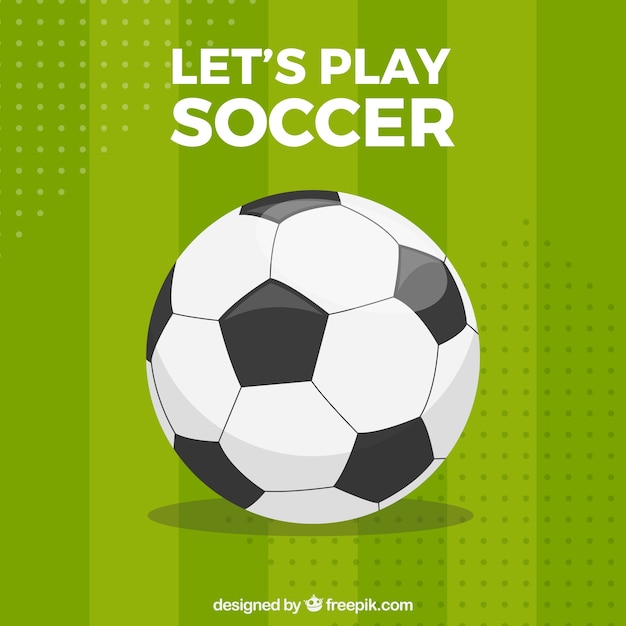 Soccer ball background in flat style