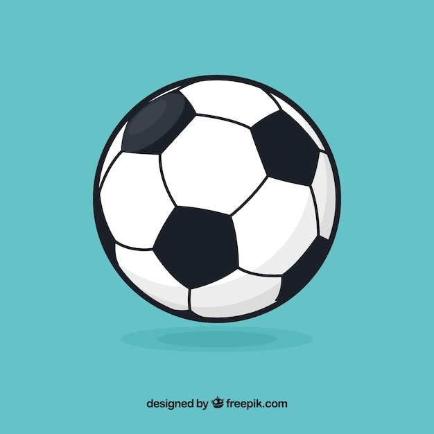 Soccer ball background in flat style