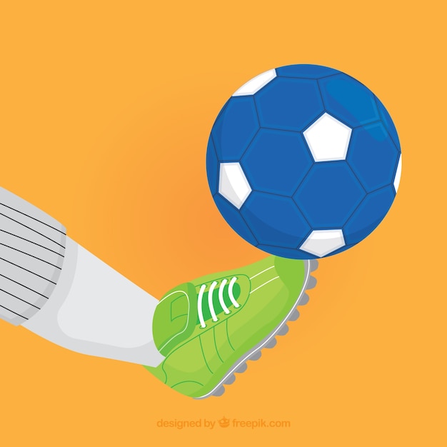 Soccer ball background in flat style