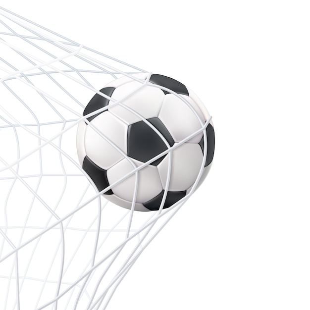  Soccer Ball In The Net Pictogram 