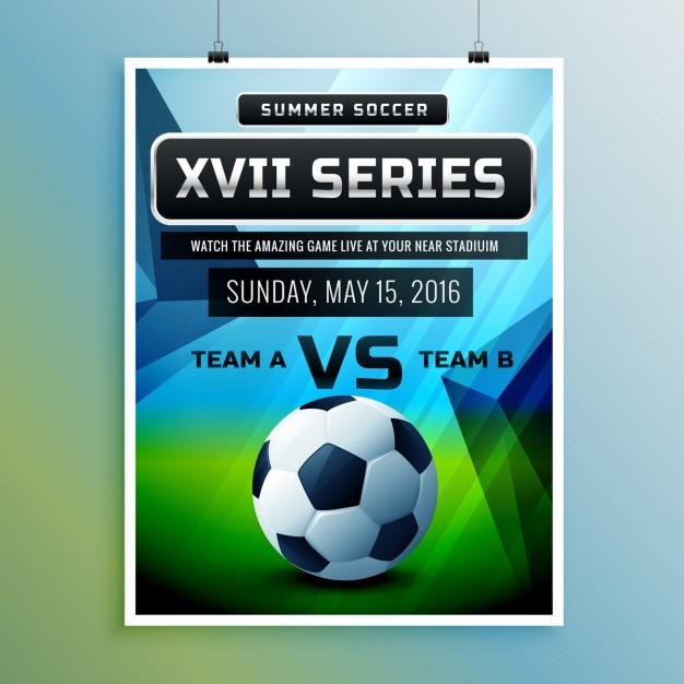 Free Vector soccer championship poster