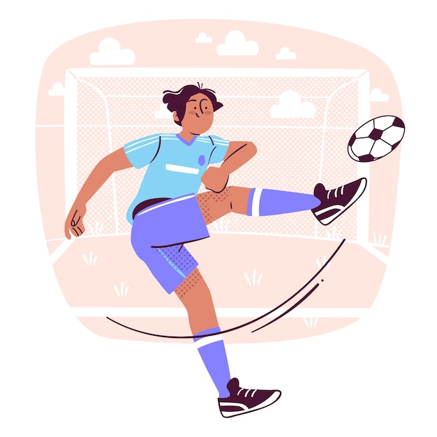 Free Vector soccer concept illustration