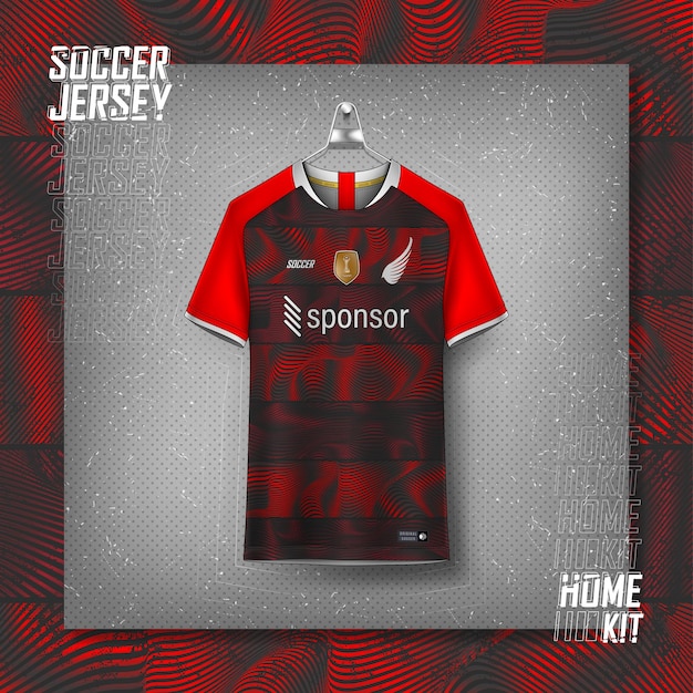 Free Vector soccer jersey design for sublimation, sport t shirt design