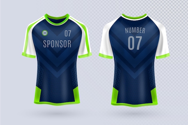 Soccer jersey front and back