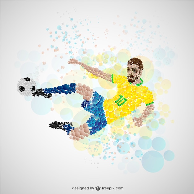 Free Vector soccer player on offense 