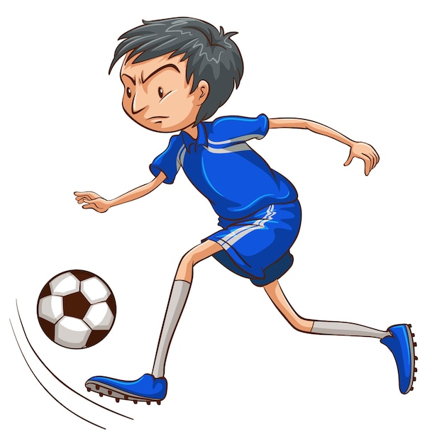 Free vector a soccer player wearing a blue uniform