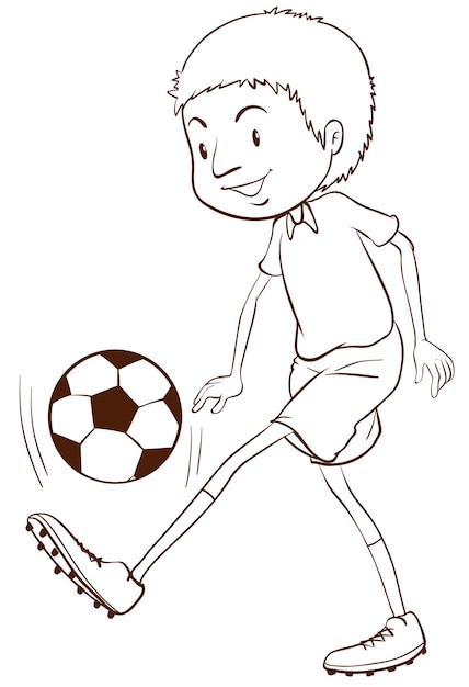 Free Vector a soccer player