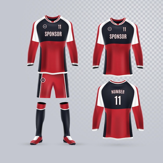 Free Vector soccer uniform collection