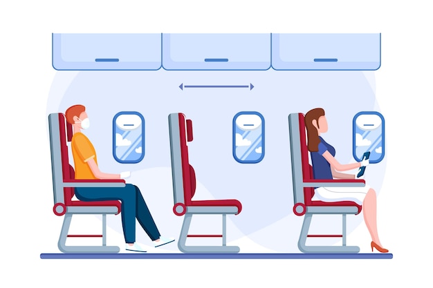 Social distance between passengers