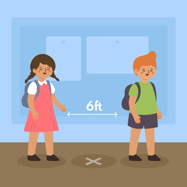 Social distance at school