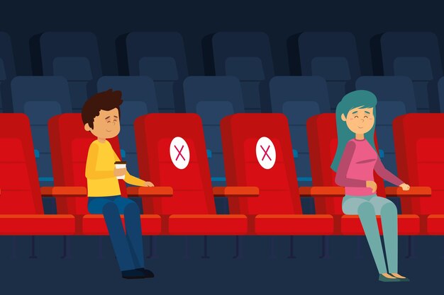 Social distancing at the cinema