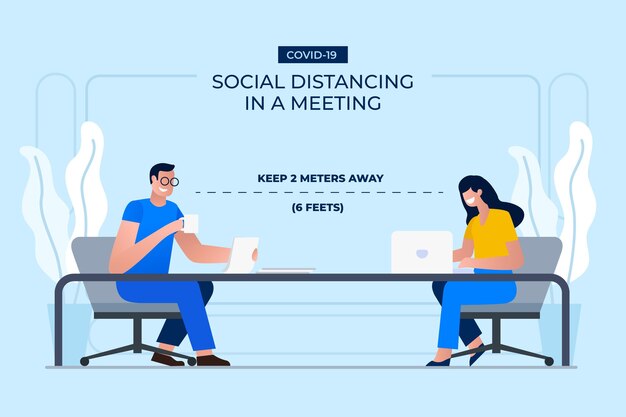 Social distancing in a meeting