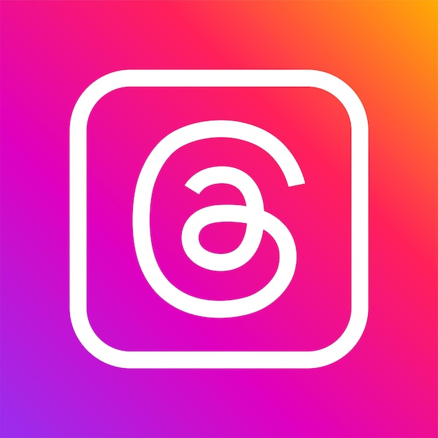 Social media app threads logo in vector