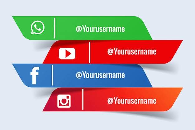 Social media banner set