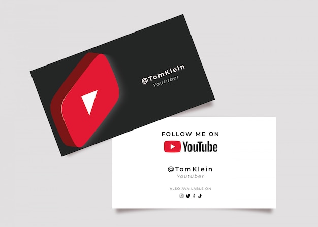 Social media business card 3D