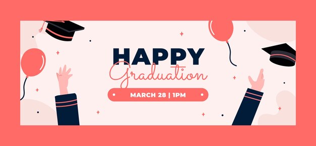 Social media cover template for class of 2023 graduation