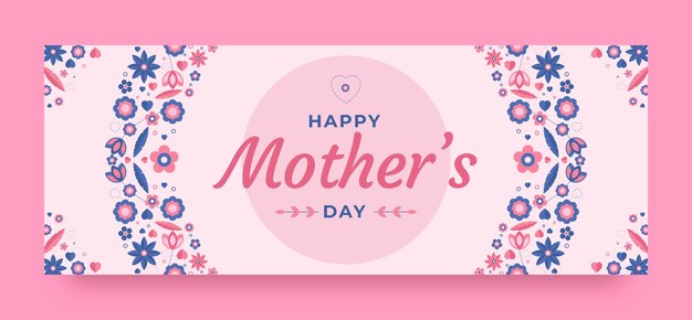 Social media cover template for mother's day celebration