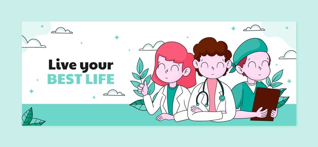 Social media cover template for world health day celebration