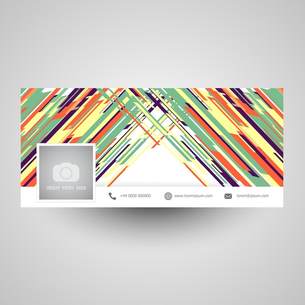 Free Vector social media cover with abstract design