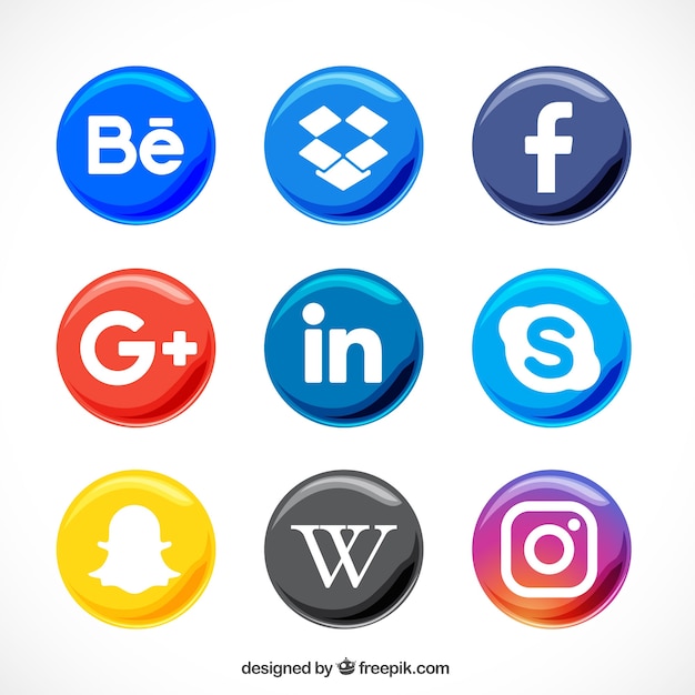 Free Vector social media icons pack