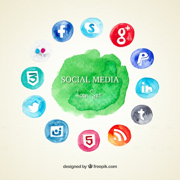 Free Vector social media icons set