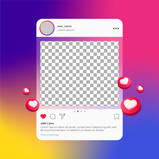 Free Vector social media instagram post frame