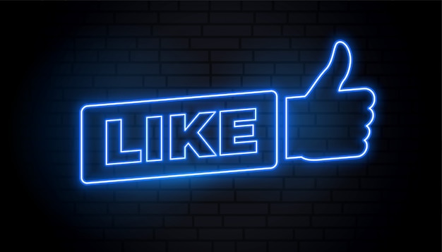 Social media like sign in neon style