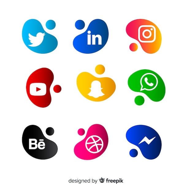 Free Vector social media logo collectio