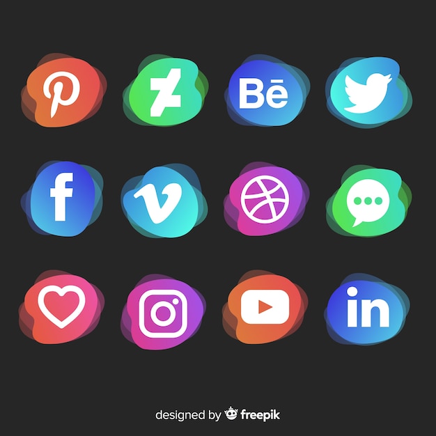 Free Vector social media logo collectio