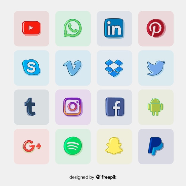 Social media logo collectio