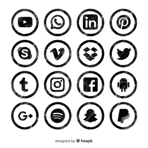 Social media logo collectio