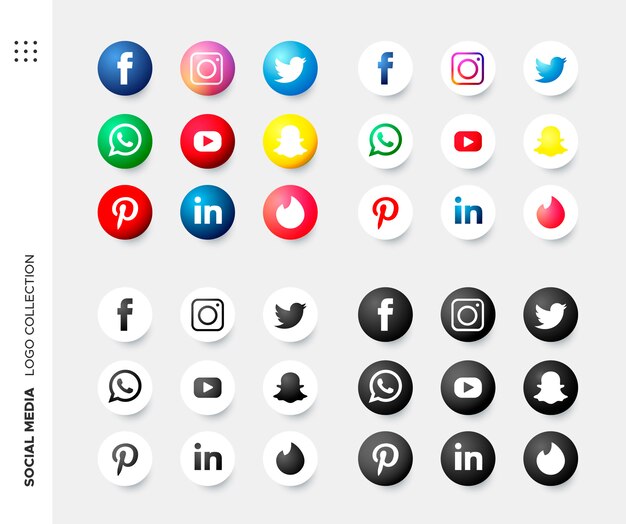 Social media logo collection