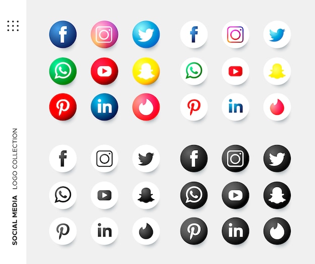 Social media logo collection