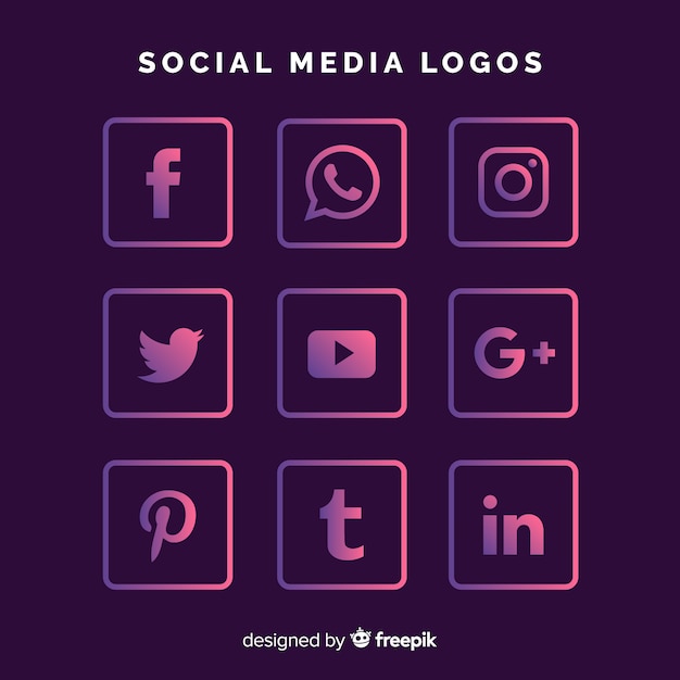 Free vector social media logo collection